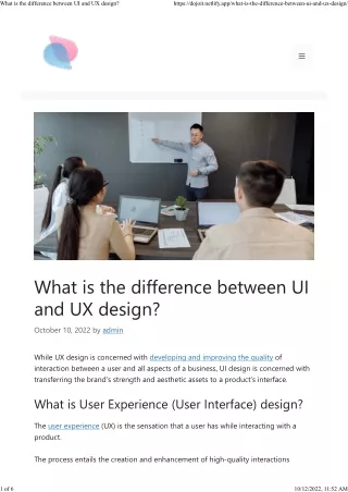 What is the difference between UI and UX design