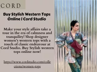 Buy Style Western Dresses Online  Cord Studio