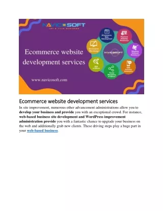 ecommerce website development service ecommerce