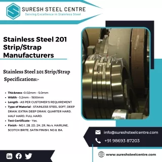 Stainless Steel 201Strip |201Coil |304Coil Manufacturer of Coil and Tube-Suresh