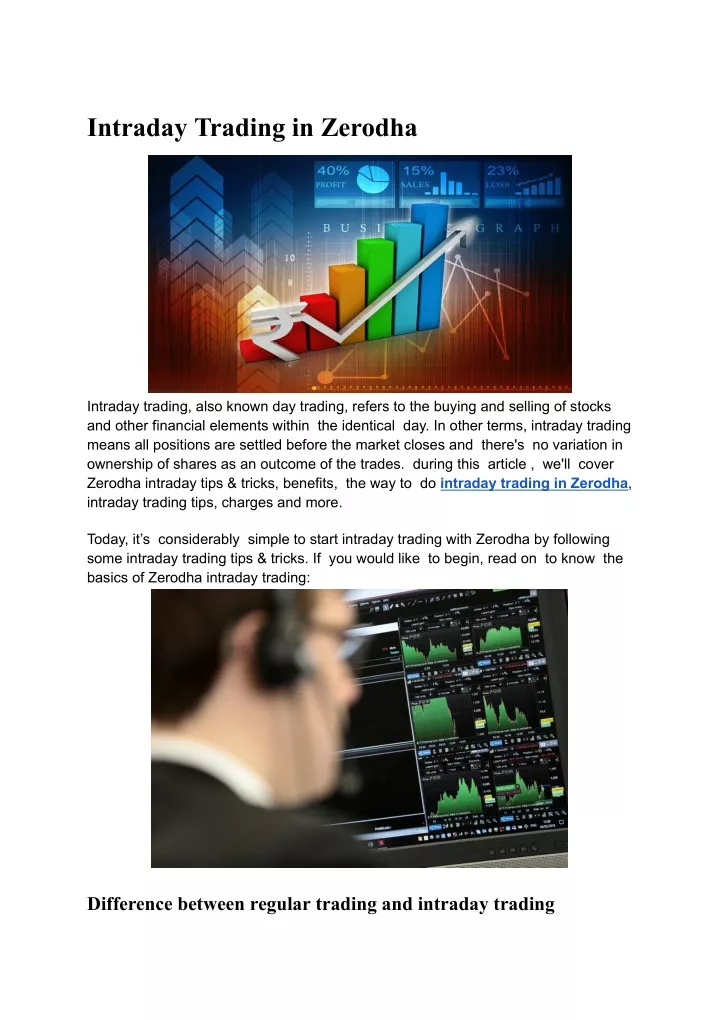 intraday trading in zerodha