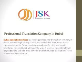 Professional Translation Company in Dubai