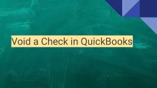 how to void checks in quickbooks online