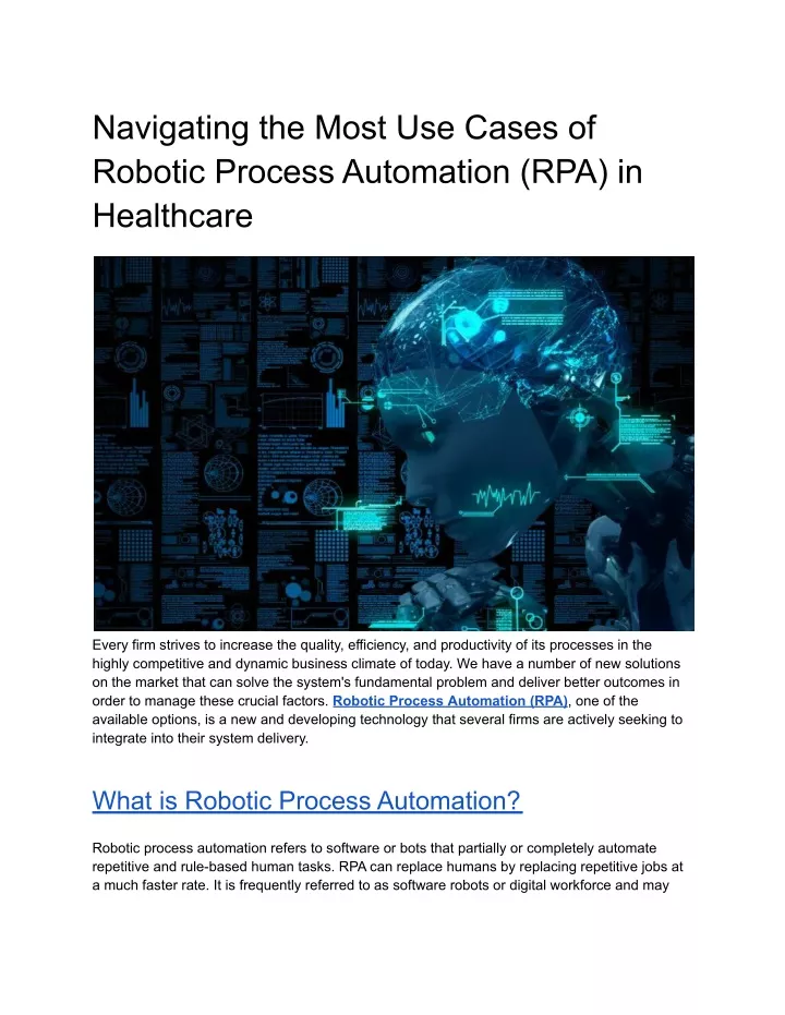 navigating the most use cases of robotic process