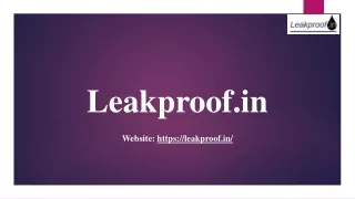 Leakproof.in- Waterproofing Services in Mumbai