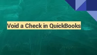 Void a Check in QuickBooks