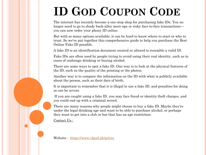 id god coupon code