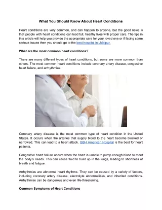 What You Should Know About Heart Conditions