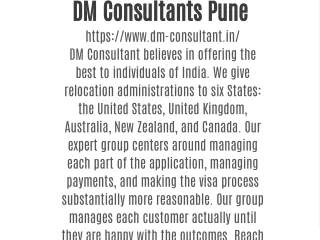 dm consultants pune https www dm consultant