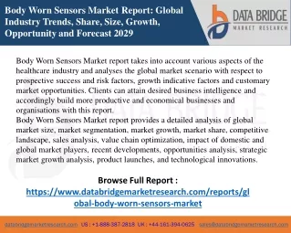 body worn sensors market report global industry