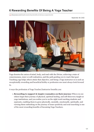 diyayoga.com-6 Rewarding Benefits Of Being A Yoga Teacher