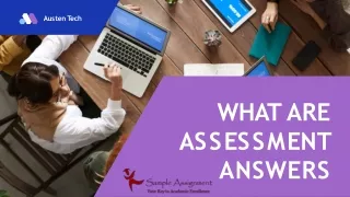 What are Assessment Answers | homework help