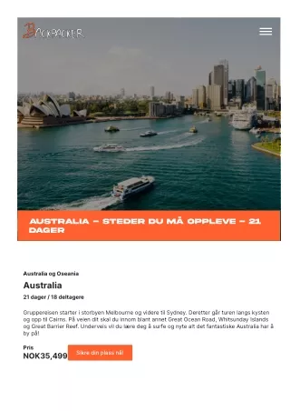 reise til Australia