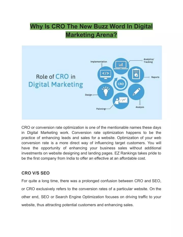 why is cro the new buzz word in digital marketing
