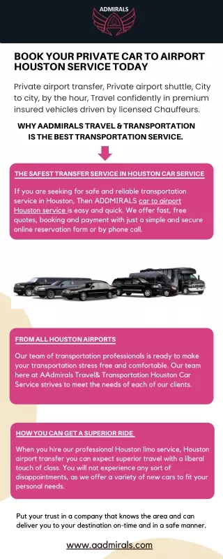 Car to Airport Houston | Airport Transportation Houston