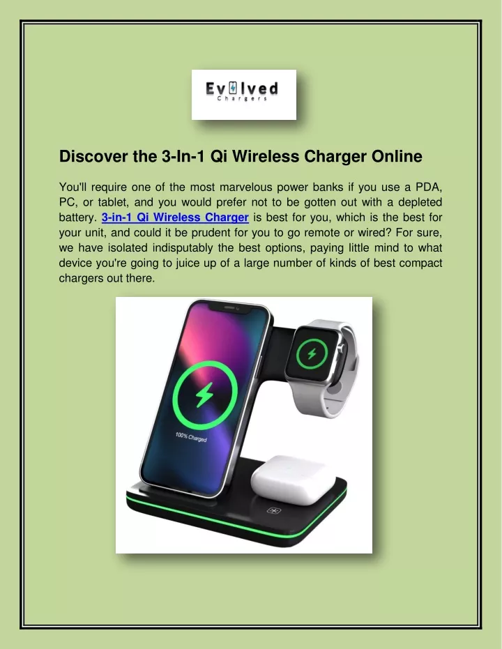 discover the 3 in 1 qi wireless charger online