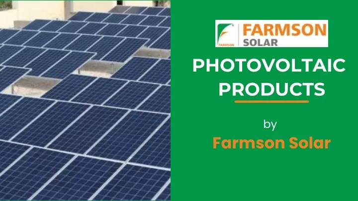 photovoltaic products