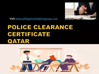 POLICE CLEARANCE CERTIFICATE QATAR