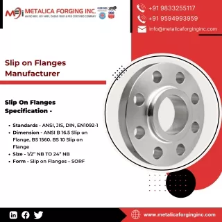 Carbon Steel Flange | Slip-On Flange | Threaded Flange Manufacturer in India - M