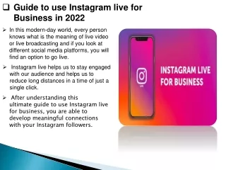 Guide to use Instagram live for Business in 2022