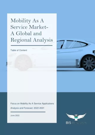 mobility as a service market a global