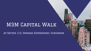 m3m capital walk