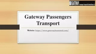 Gateway Passengers Transport- 15 Seater Hiace Rental Companies in Dubai