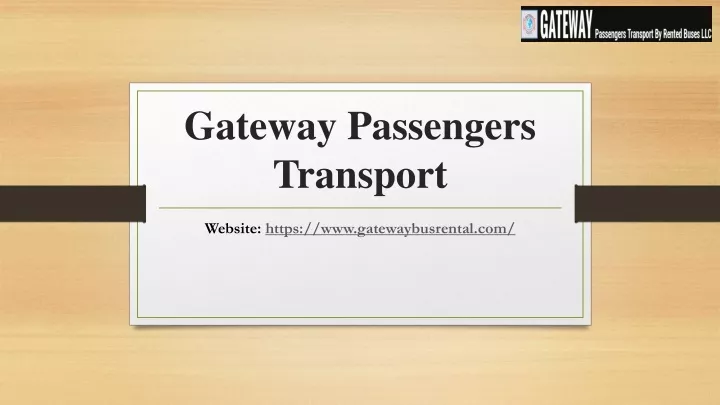 gateway passengers transport