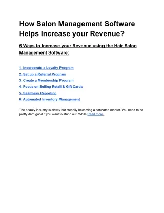 How Salon Management Software Helps Increase your Revenue_