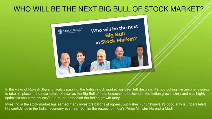 who will be the next big bull of stock market