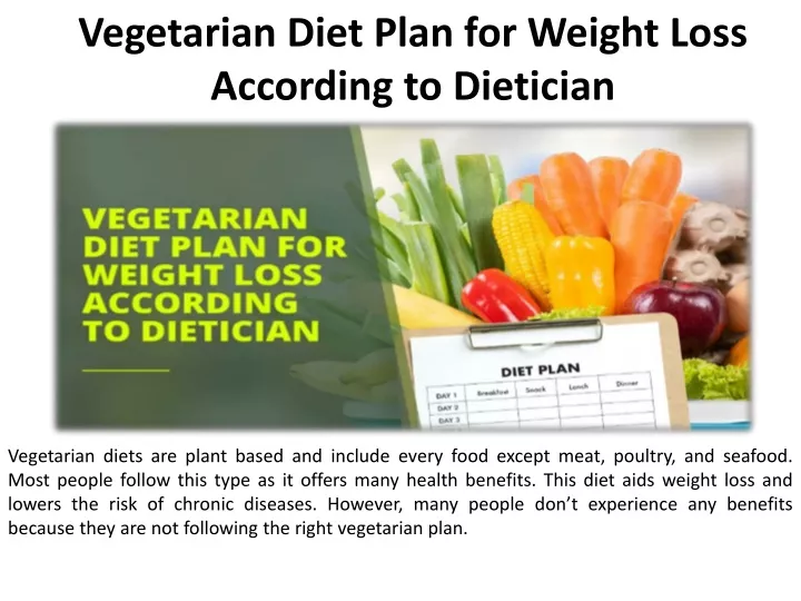 vegetarian diet plan for weight loss according