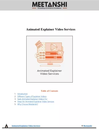animated explainer video services