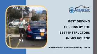 Best Driving Lessons by the Best Instructors in Melbourne
