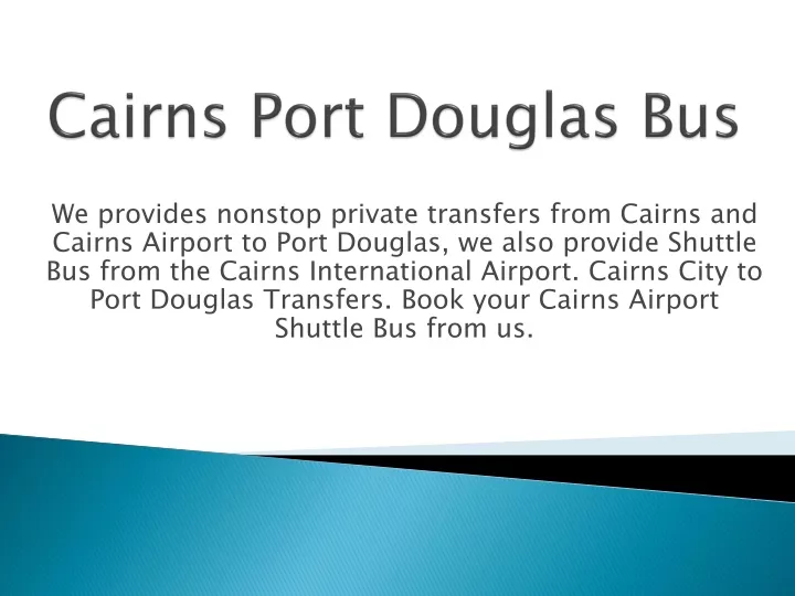 cairns port douglas bus