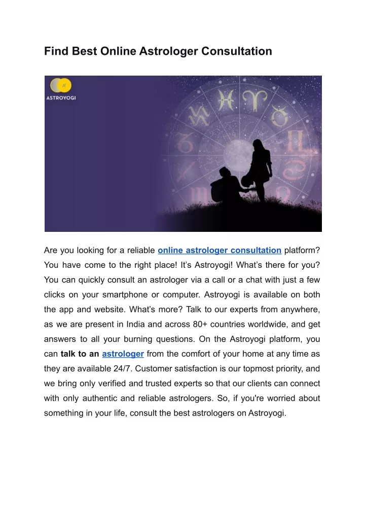 find best online astrologer consultation