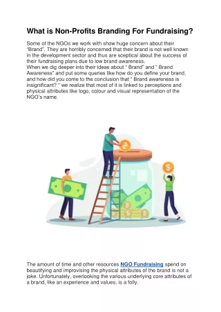 what is non profits branding for fundraising some