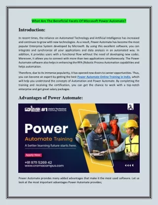 What Are The Beneficial Facets Of Microsoft Power Automate?