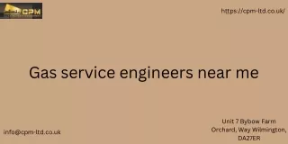 Gas service engineers near me