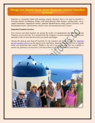 things you should know about santorini private