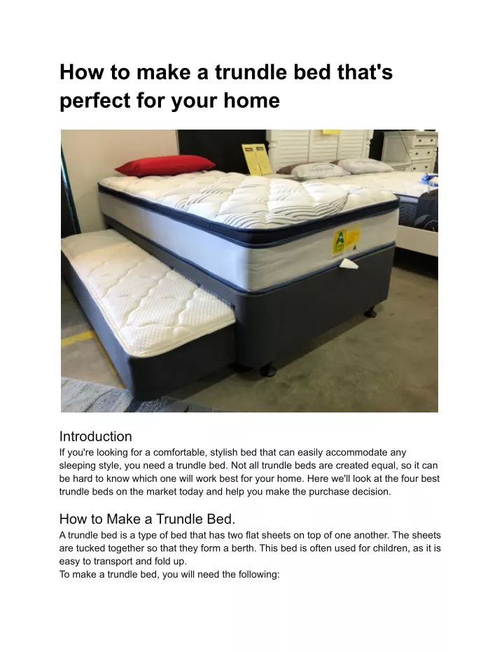 how to make a trundle bed that s perfect for your