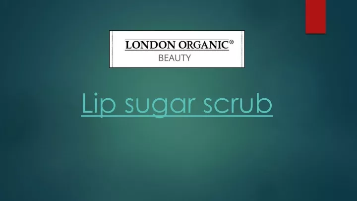 lip sugar scrub
