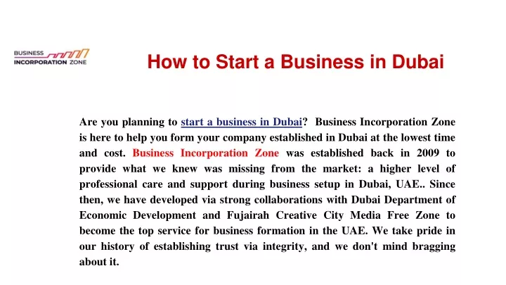 how to start a business in dubai