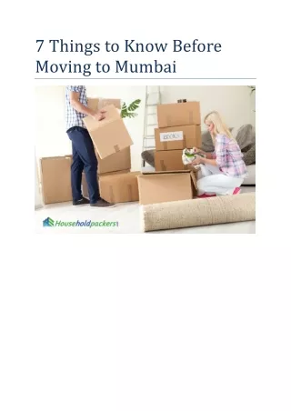 7 things to know before moving to mumbai