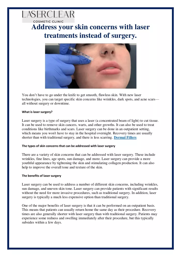 address your skin concerns with laser treatments