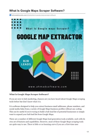 what is google maps scraper software