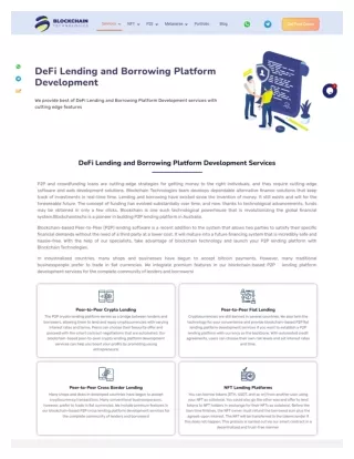 DeFi Lending and Borrowing Platform Development