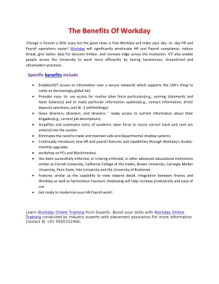 the benefits of workday