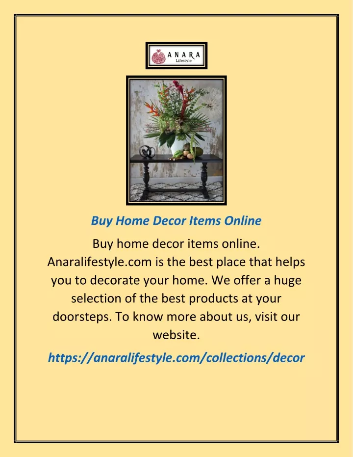 buy home decor items online