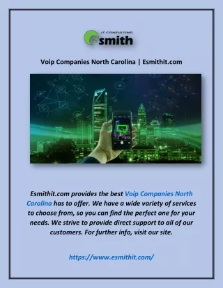 Voip Companies North Carolina | Esmithit.com