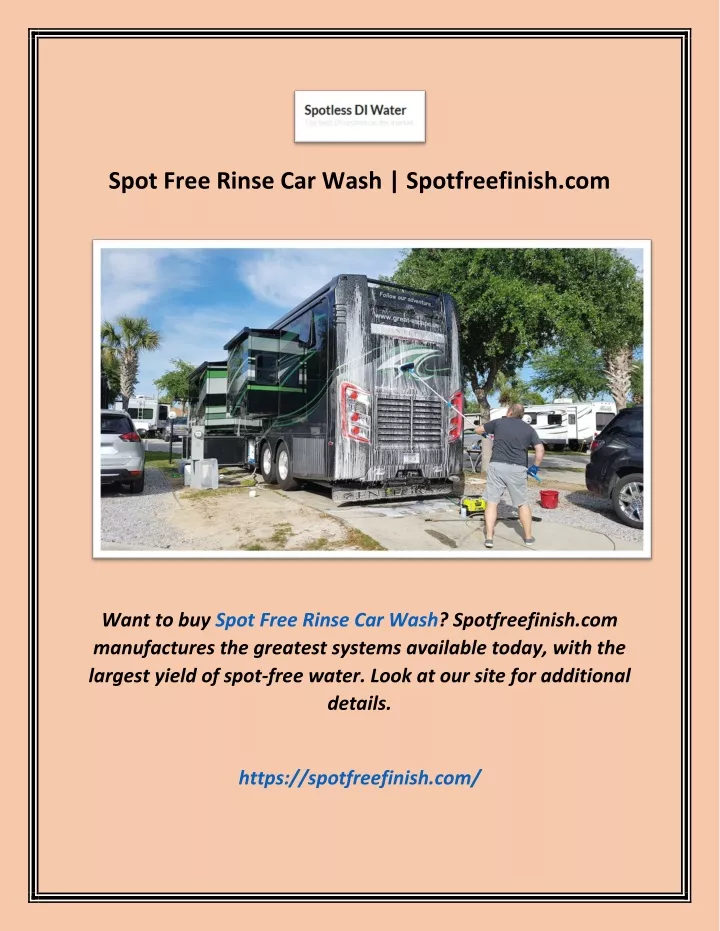 spot free rinse car wash spotfreefinish com